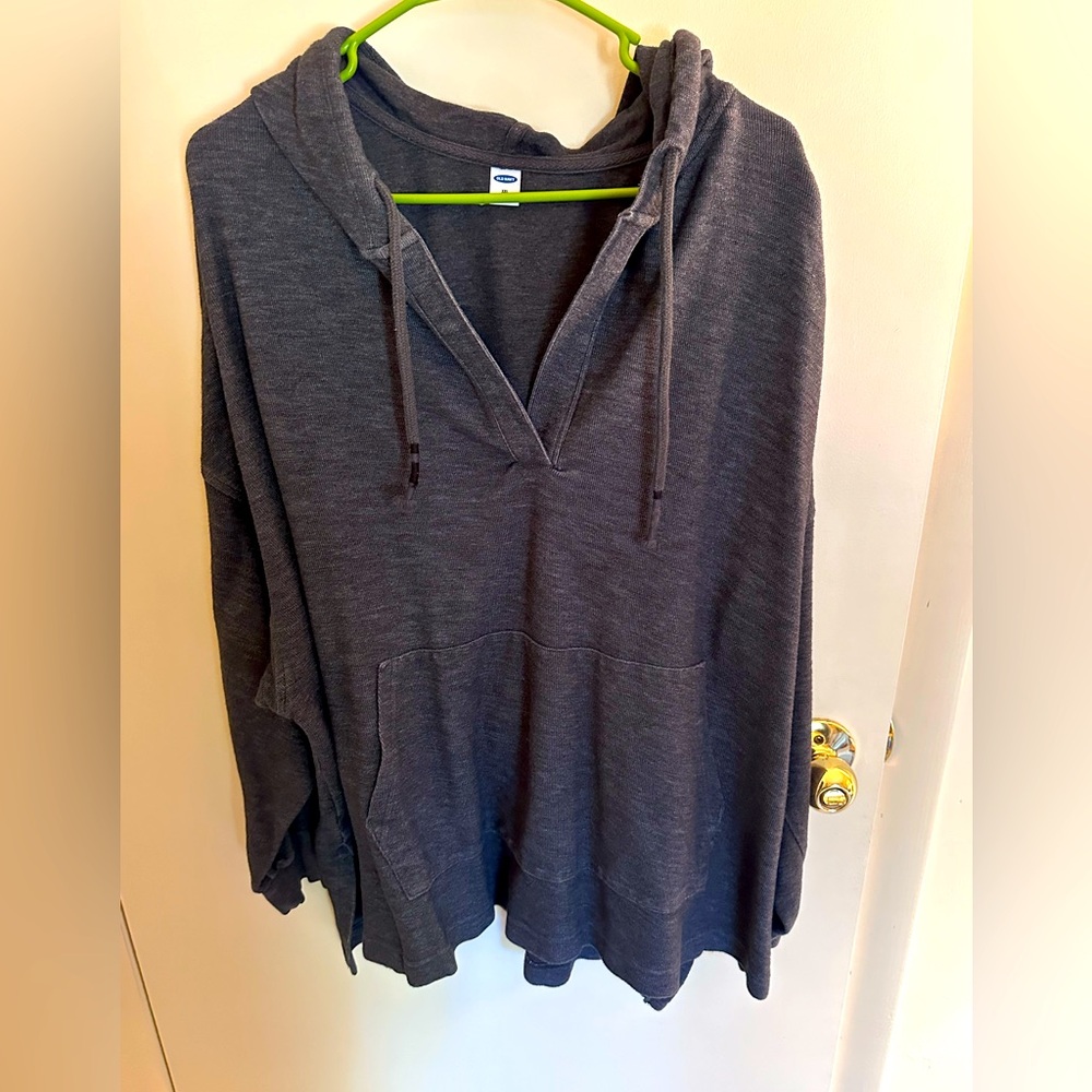 Old Navy Gray Hooded Pullover